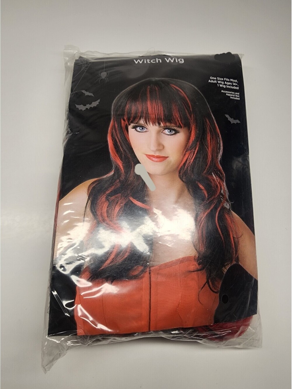 Long Wavy Red Highlights Witch Wig Costume Adult Size Halloween Party